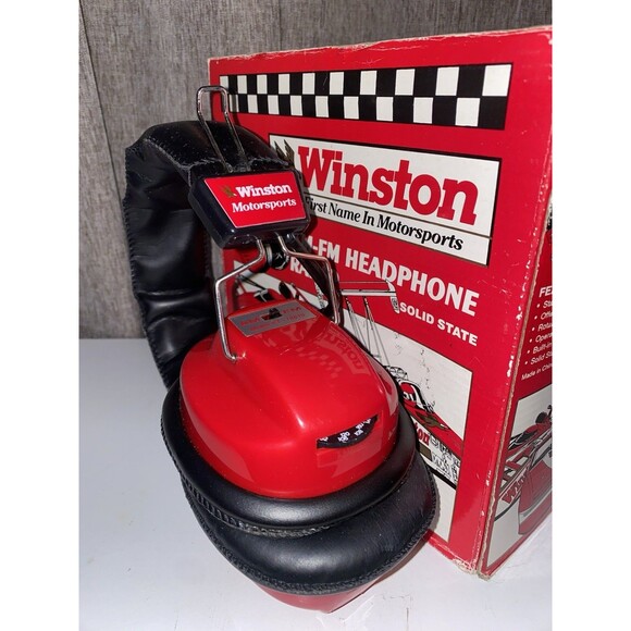 NASCAR Winston Cup Motorsports Red Wireless AM FM Headset Headphone Radio - Picture 4 of 5